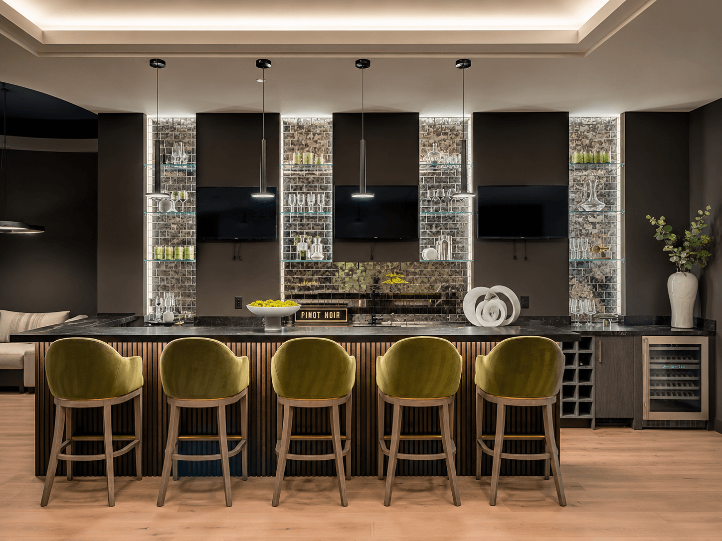 Custom built-in bar cabinetry